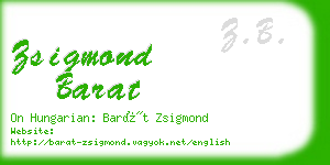 zsigmond barat business card